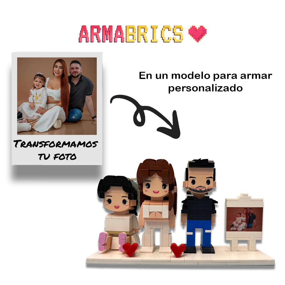 Armabrics 3 Personas + Foto + Base y Envió Gratis