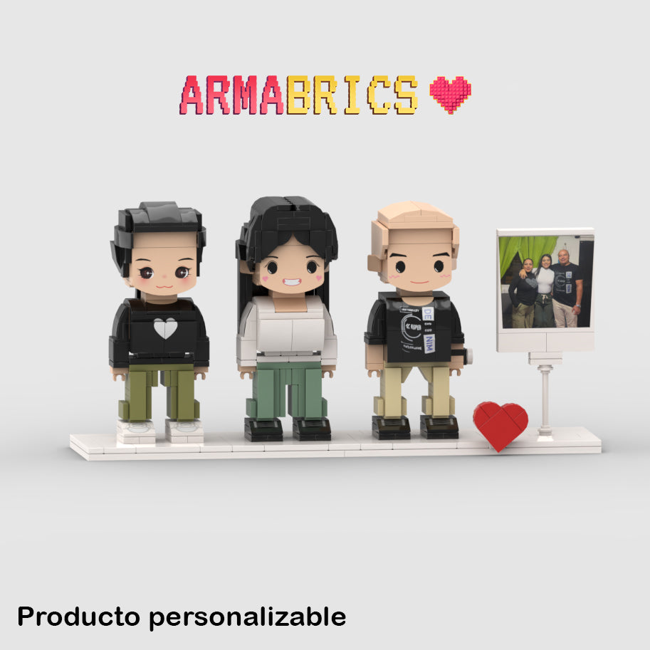 Armabrics 3 Personas + Foto + Base y Envió Gratis