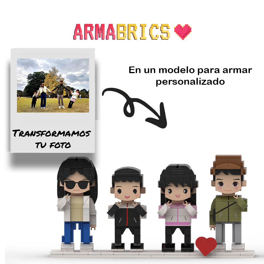 Armabrics 4 Personas + Foto + Base y Envió Gratis