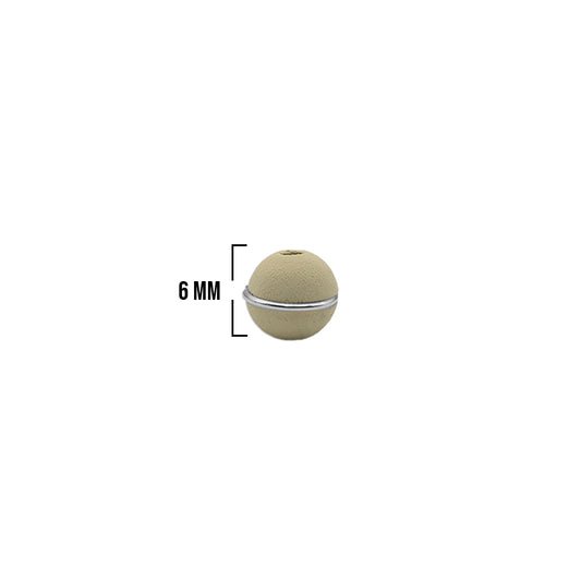 Bola Neopreno 1 Argolla Delgada Plateada / Beige Claro