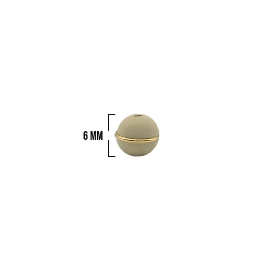 Bola Neopreno 1 Argolla Delgada Dorada / Beige Claro