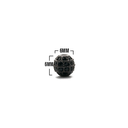 Bola De Fuego 6mm Negro Piedra Negra Rodinado