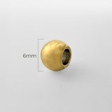 Balin De Acero Hueco Ancho 6mm dorado