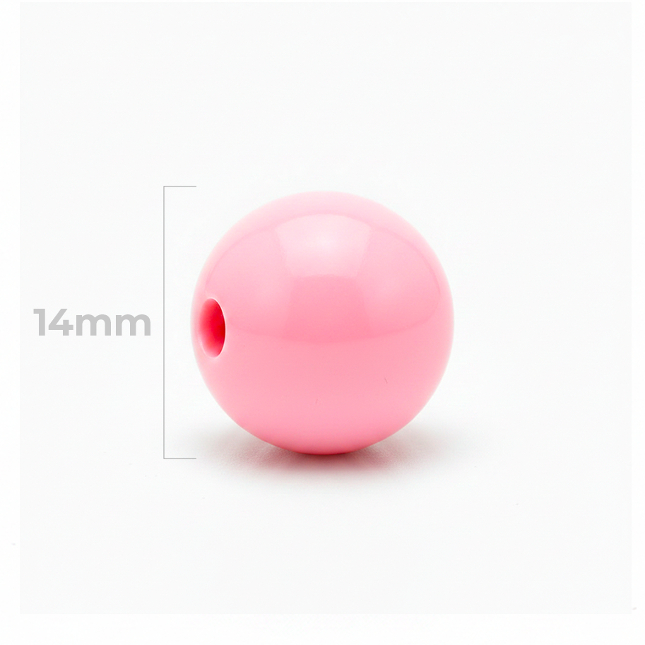 Bola Abaco 14mm Rosada x Unidad
