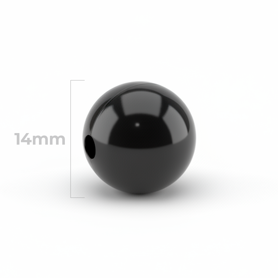 Bola Abaco 14mm Negro x Unidad