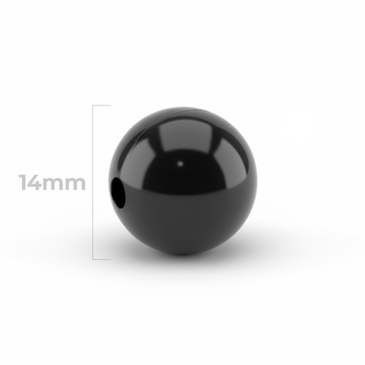 Bola Abaco 14mm Negro x Unidad