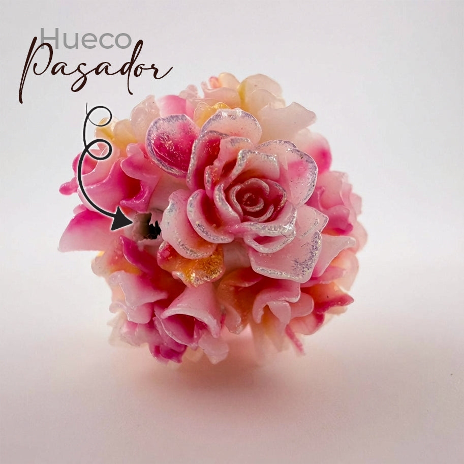 Bola Pasador Flores 03 Porcelanicron