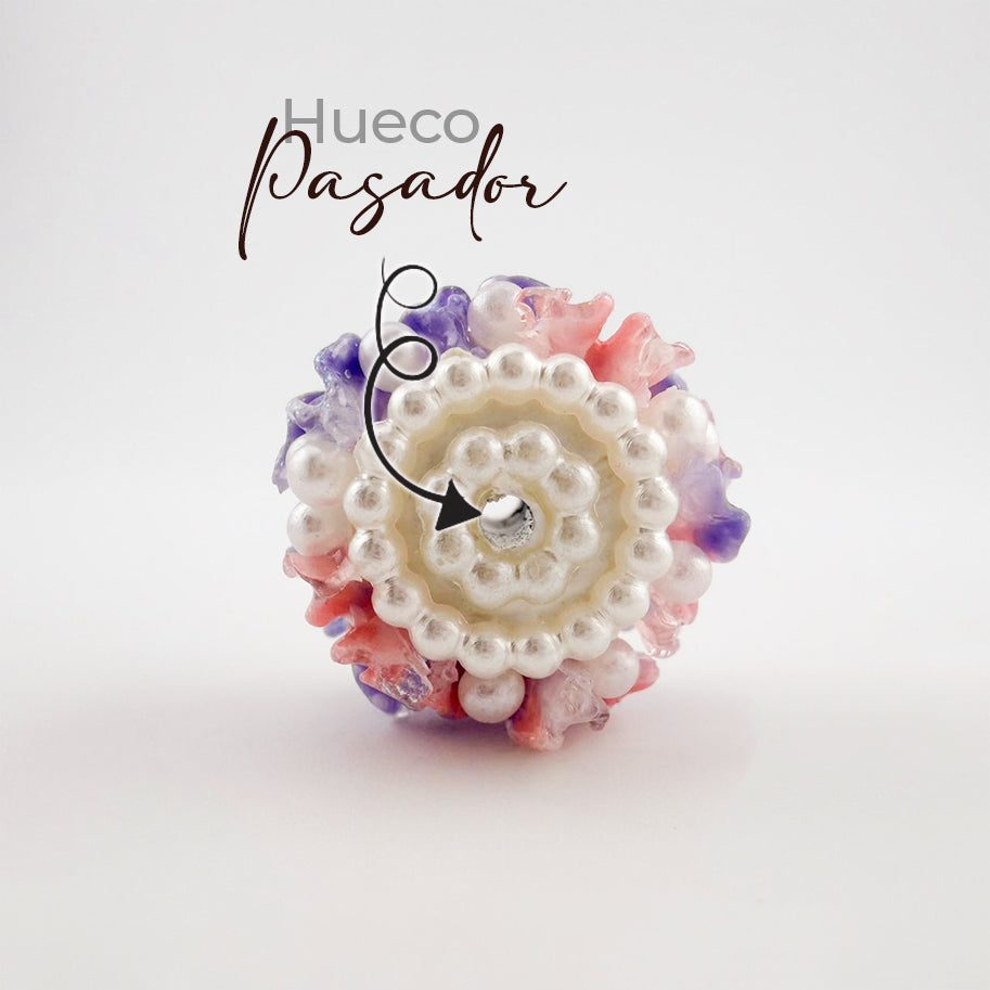 Bola Pasador Flores 04 Porcelanicron