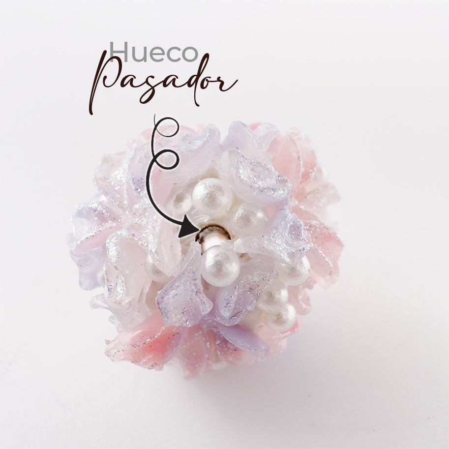 Bola Pasador Flores 12 Porcelanicron