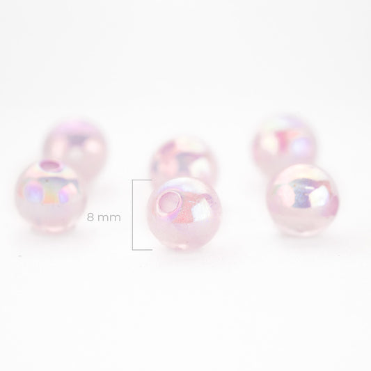 Bola Acrílica Destellos Lila Boreal 8mm