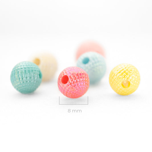 Bola Faceteada 8mm Boreal Surtida x 50 Gramos