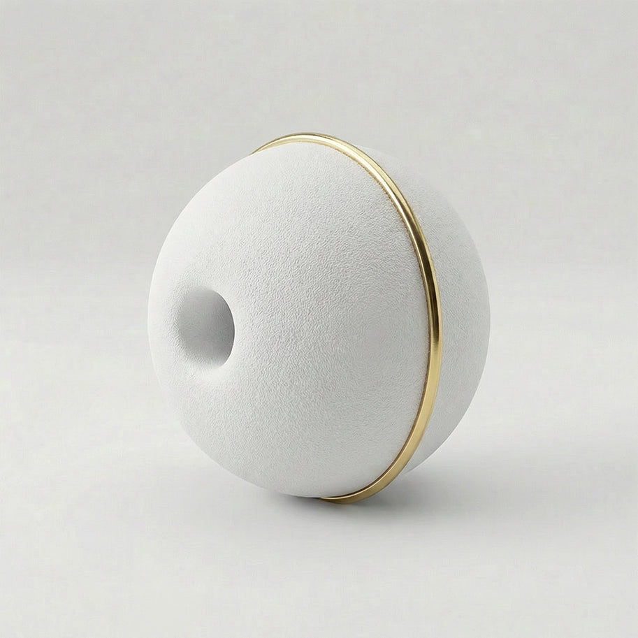 Bola Neopreno 1 Argolla Delgada Dorada / Blanco