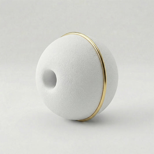 Bola Neopreno 1 Argolla Delgada Dorada / Blanco