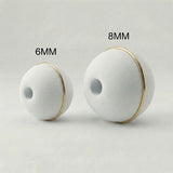 Bola Neopreno 1 Argolla Delgada Dorada / Blanco