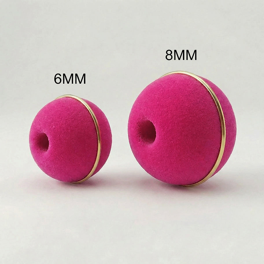 Bola Neopreno 1 Argolla Delgada Dorada / Fucsia