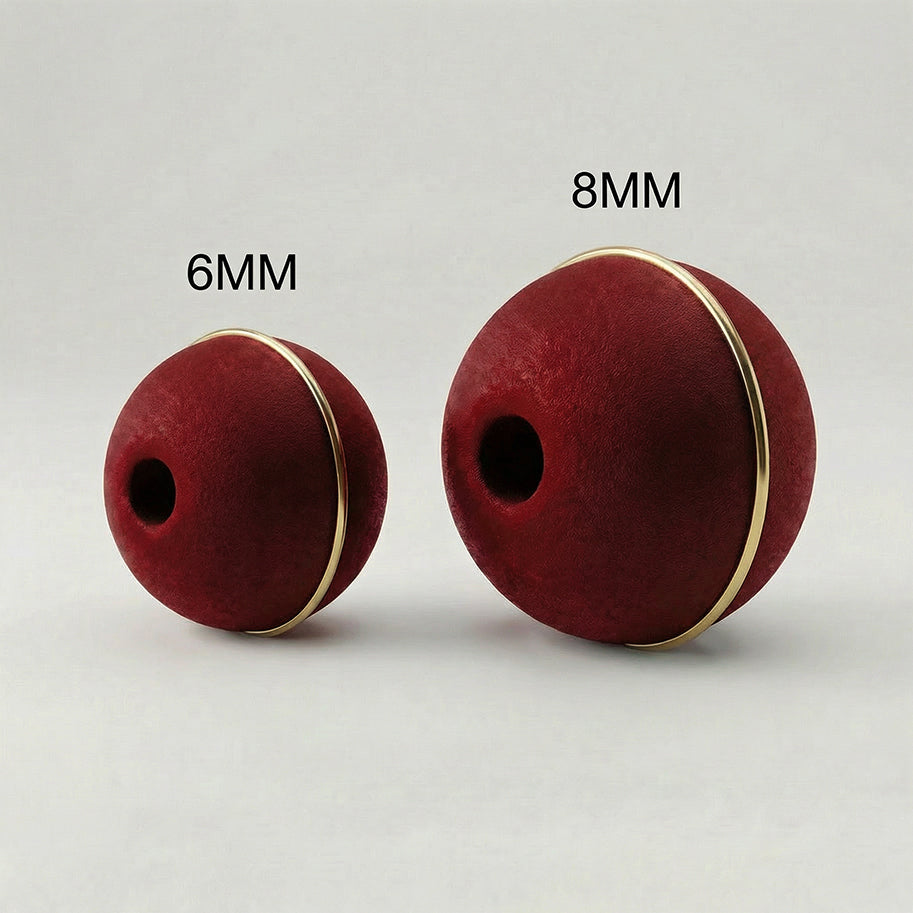 Bola Neopreno 1 Argolla Delgada Dorada / Rojo