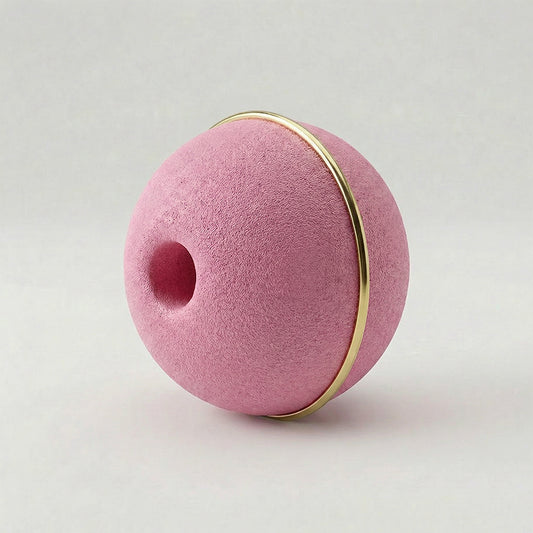 Bola Neopreno 1 Argolla Delgada Dorada / Rosado