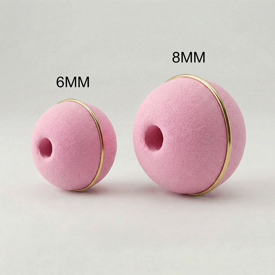 Bola Neopreno 1 Argolla Delgada Dorada / Rosado