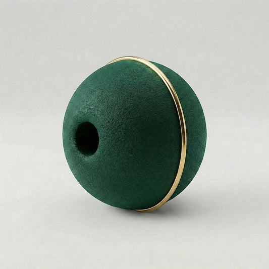 Bola Neopreno 1 Argolla Delgada Dorada / Verde Oscuro