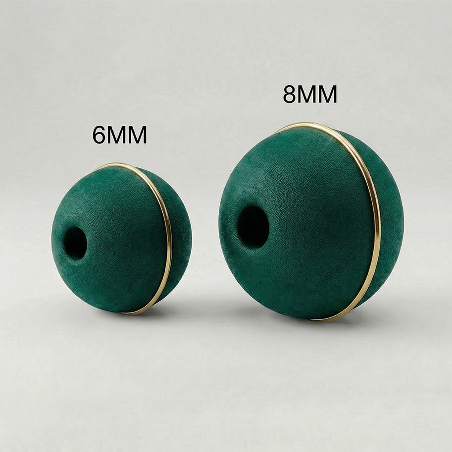 Bola Neopreno 1 Argolla Delgada Dorada / Verde Oscuro