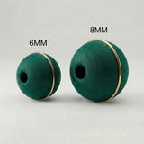 Bola Neopreno 1 Argolla Delgada Dorada / Verde Oscuro