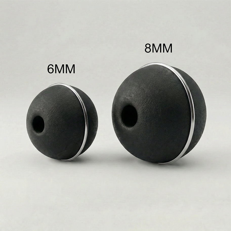 Bola Neopreno 1 Argolla Delgada Plateada / Negro