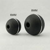 Bola Neopreno 1 Argolla Delgada Plateada / Negro