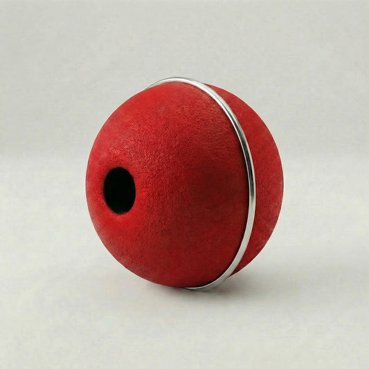 Bola Neopreno 1 Argolla Delgada Plateada / Rojo