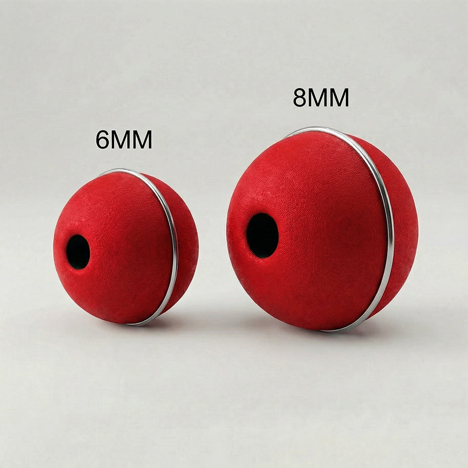 Bola Neopreno 1 Argolla Delgada Plateada / Rojo