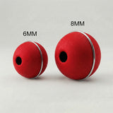 Bola Neopreno 1 Argolla Delgada Plateada / Rojo