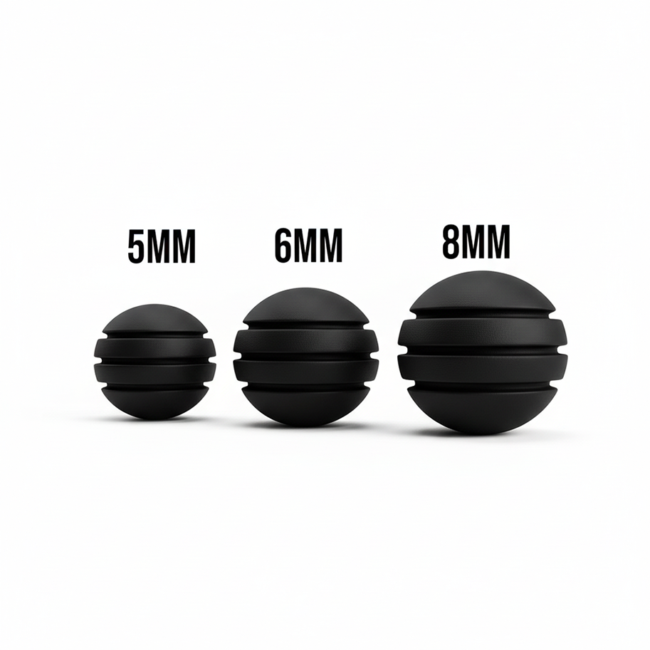 Bola Neopreno 1 Tono 3 Rayas / Negro