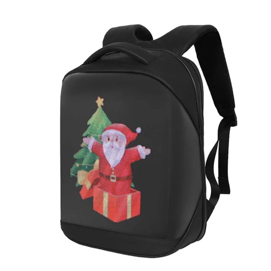 Bolso Mediano con Pantalla led Negro