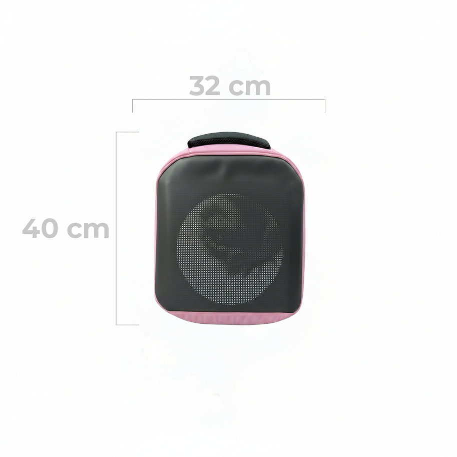 Bolso Mediano con Pantalla led Rosado