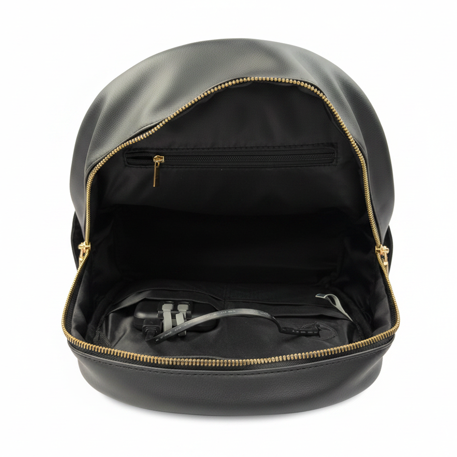 Bolso Negro Taches led Dorados
