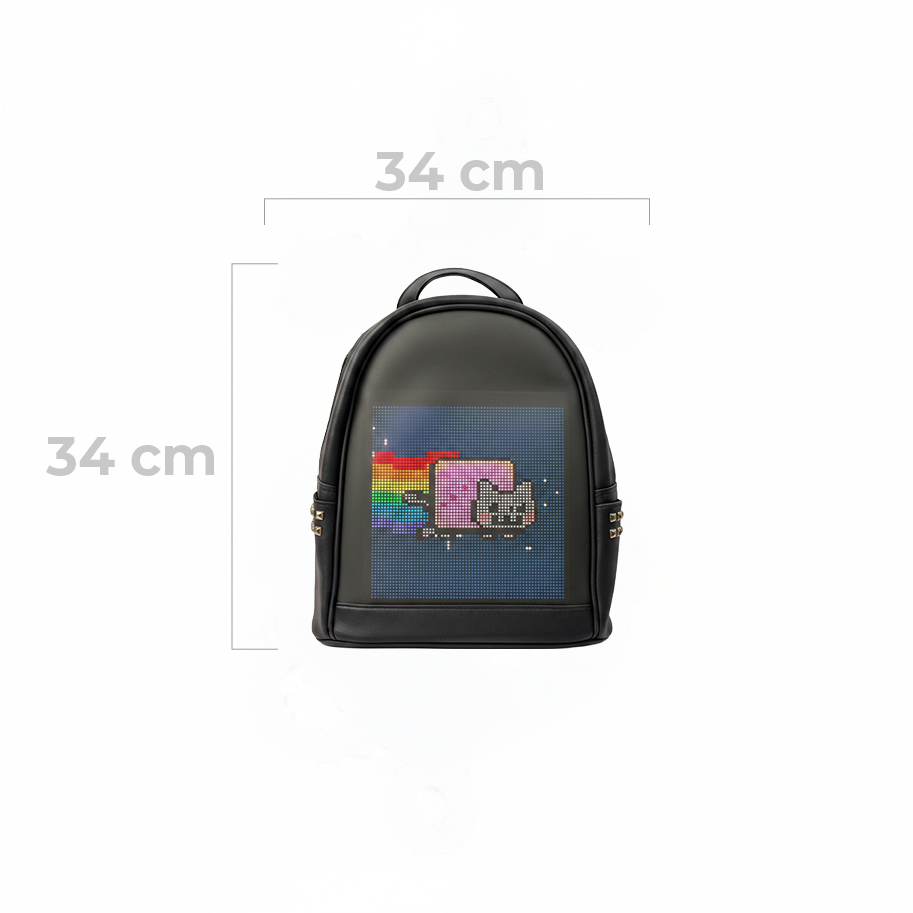 Bolso Negro Taches led Dorados