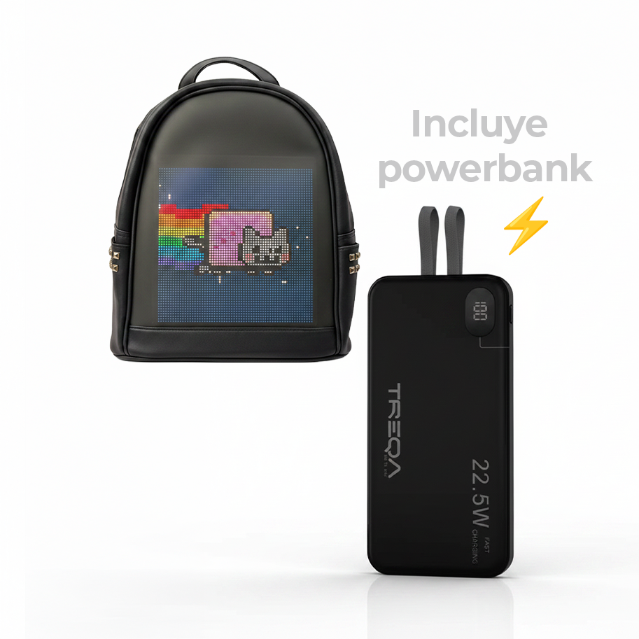 Bolso Negro Taches led Dorados