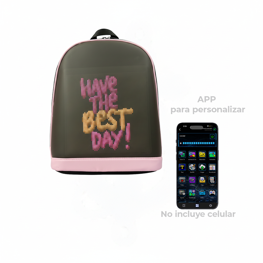 Bolso Pequeño Pantalla led Rosado