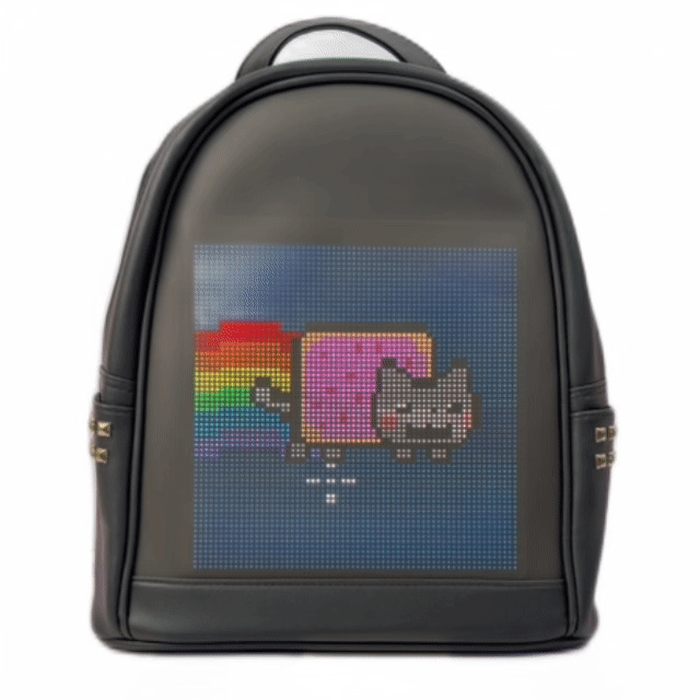Bolso Negro Taches led Dorados