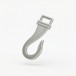 Broche Plateado De Acero