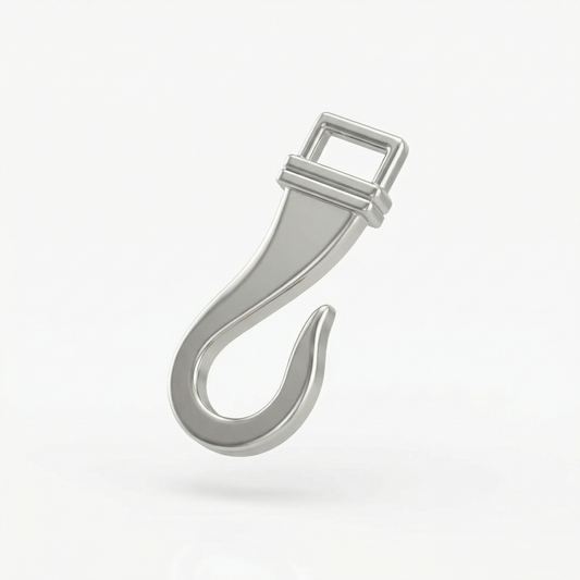 Broche Plateado De Acero