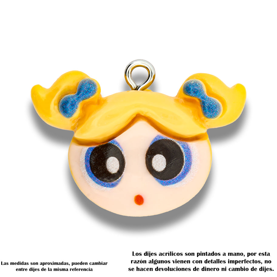 Dije Burbuja Carita Acrilico