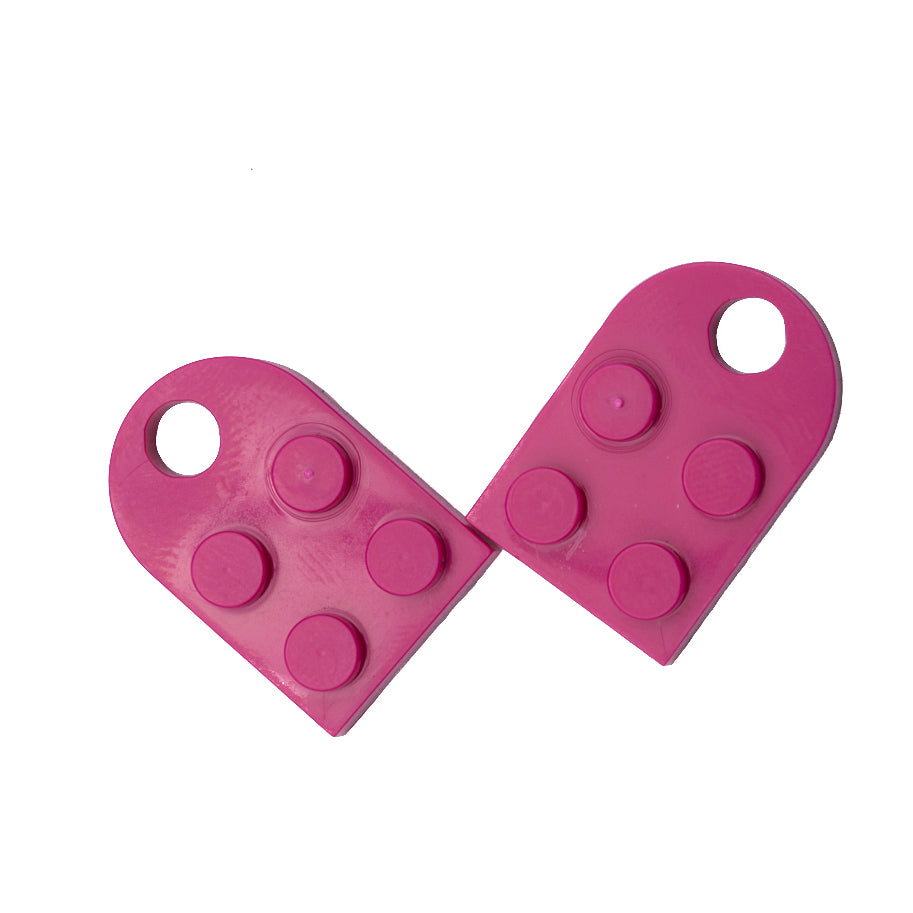 Dije Corazón Lego Morado Acrílico