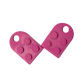 Dije Corazón Lego Morado Acrílico