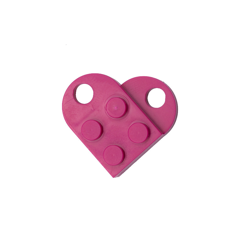 Dije Corazón Lego Morado Acrílico