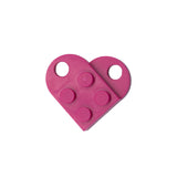 Dije Corazón Lego Morado Acrílico