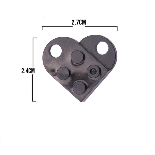 Dije Corazón Lego Negro Acrílico