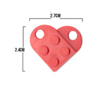 Dije Corazón Lego Rojo Acrílico