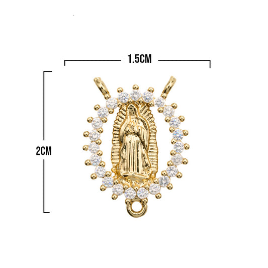 Crucero Virgen Guadalupe Dorado Rodinado
