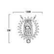 Crucero Virgen Guadalupe Plateado Rodinado