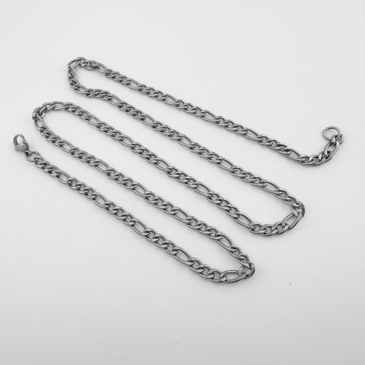Cadena De Acero 3x1 / 60 Cms Plateada